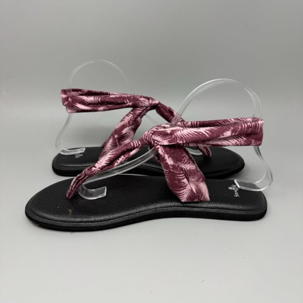 Sanuk Shoes Womens 8 Yoga Sling Ella Prints Slingback Flip Flops 1017884 Pink - Picture 2 of 8